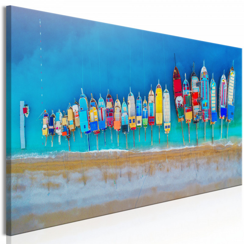 Tablou - Colourful Boats (1 Part) Narrow