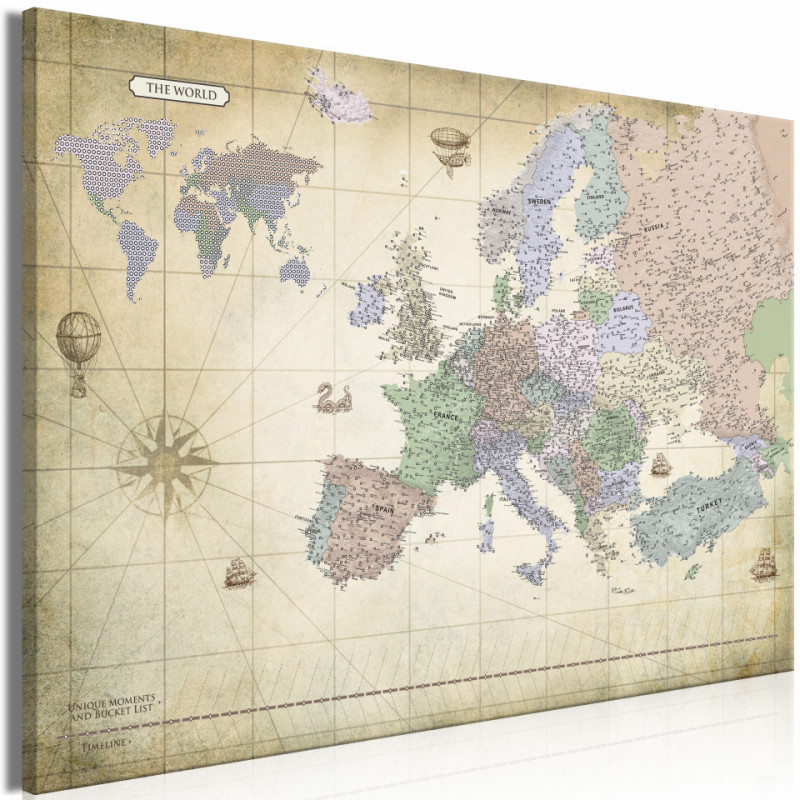 Tablou - Map of Europe (1 Part) Wide