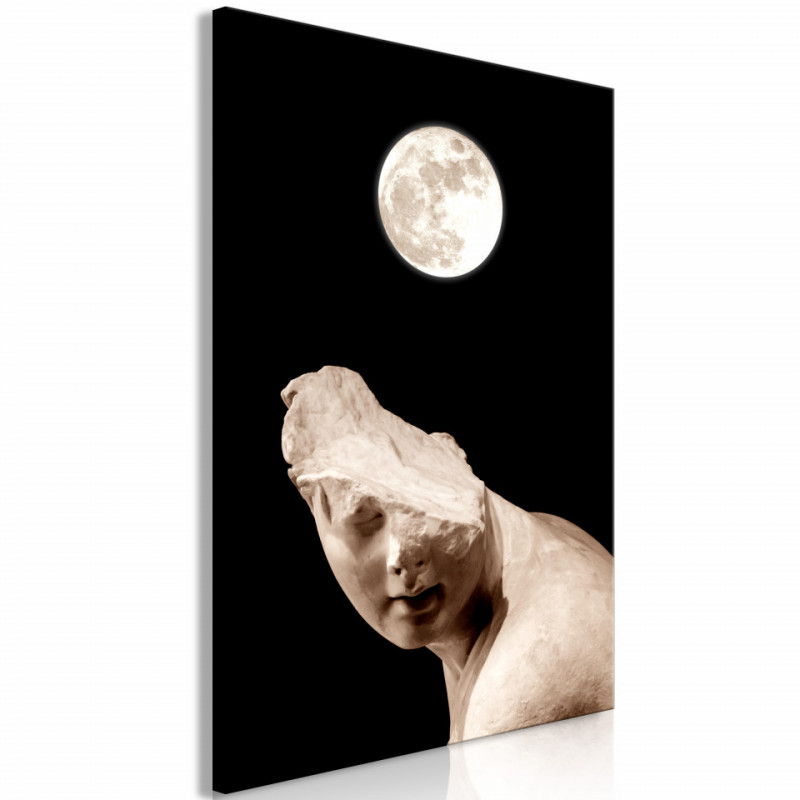 Tablou - Moon and Statue (1 Part) Vertical