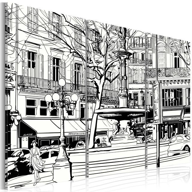 Tablou - Sketch of Parisian square