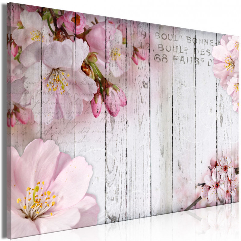 Tablou - Flowers on Boards (1 Part) Wide