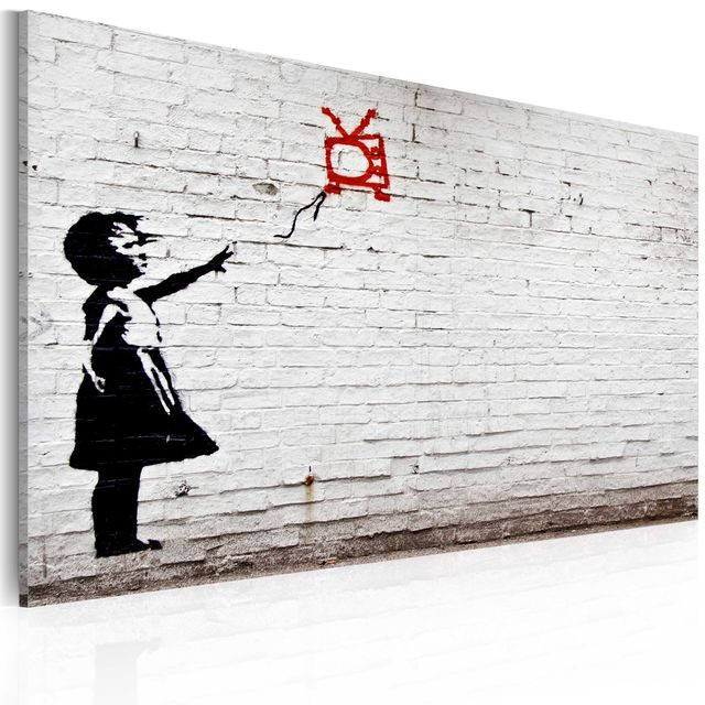 Tablou - Girl with TV (Banksy)