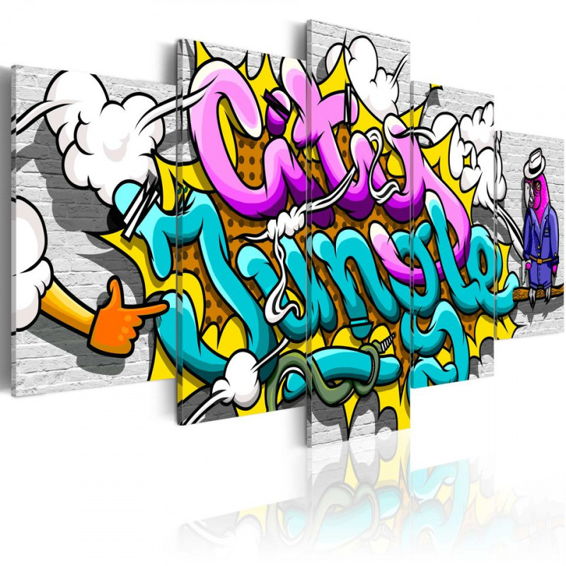 Tablou - Graffiti: city jungle