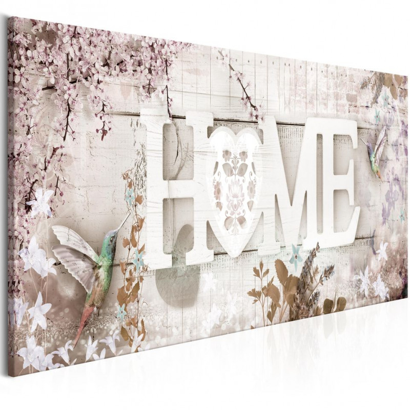 Tablou - Home and Hummingbirds (1 Part) Beige Narrow