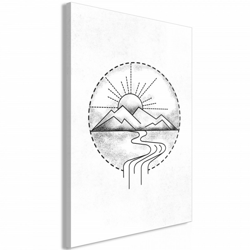 Tablou - Mountain Drawing (1 Part) Vertical