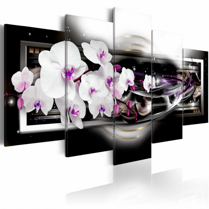 Tablou - Orchids on a black background