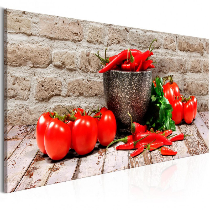 Tablou - Red Vegetables (1 Part) Brick Narrow