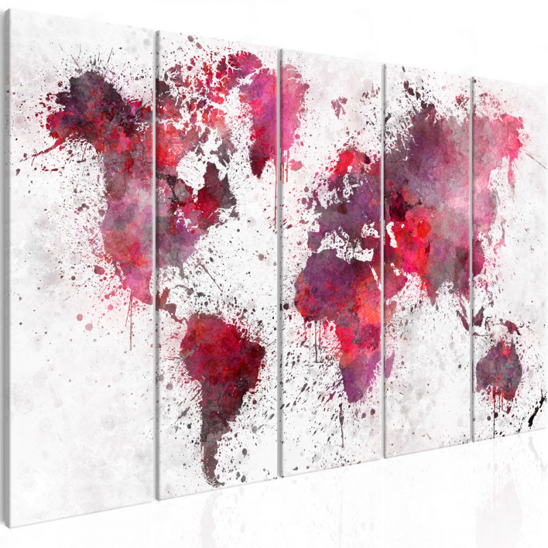 Tablou - Bloody Map (5 Parts) Narrow