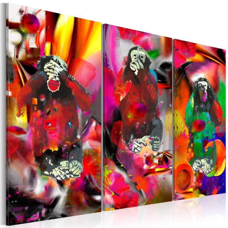 Tablou - Crazy Monkeys - triptych