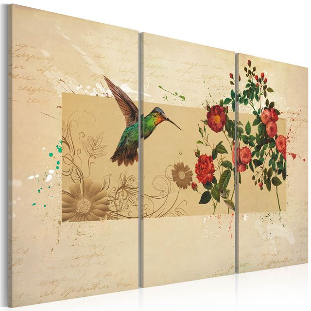 Tablou - Hummingbird and roses
