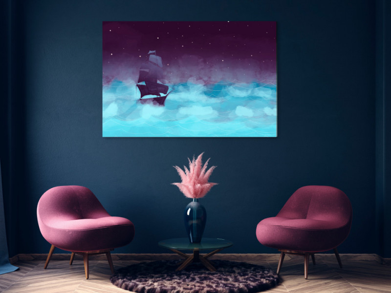 Tablou - Night Waves (1 Part) Wide - Third Variant