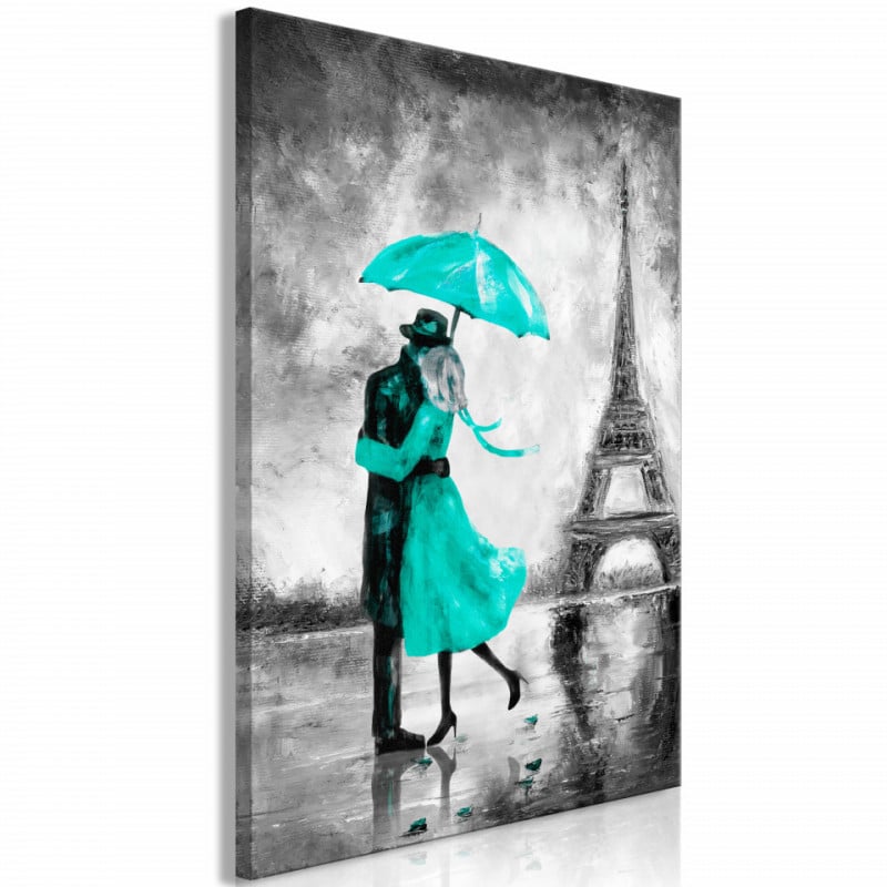 Tablou - Paris Fog (1 Part) Vertical Green
