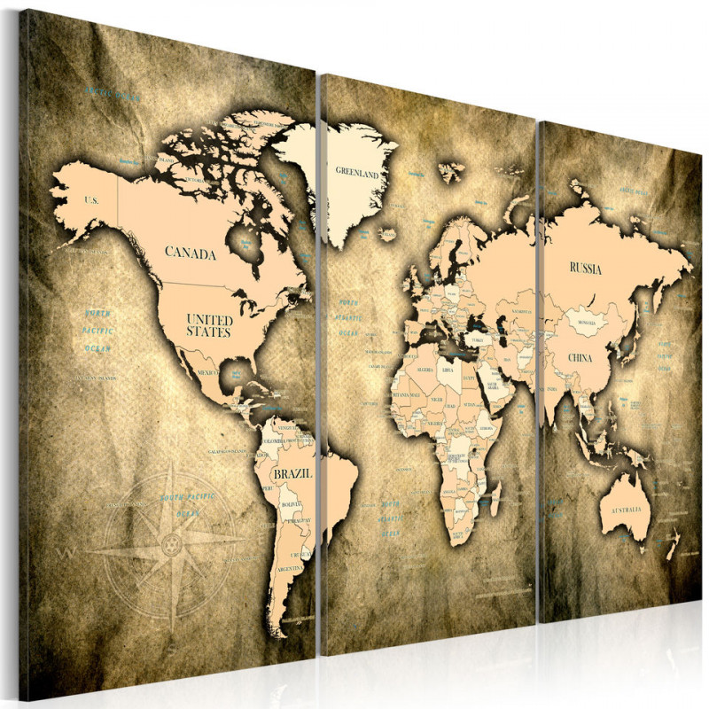 Tablou - World Map: The Sands of Time