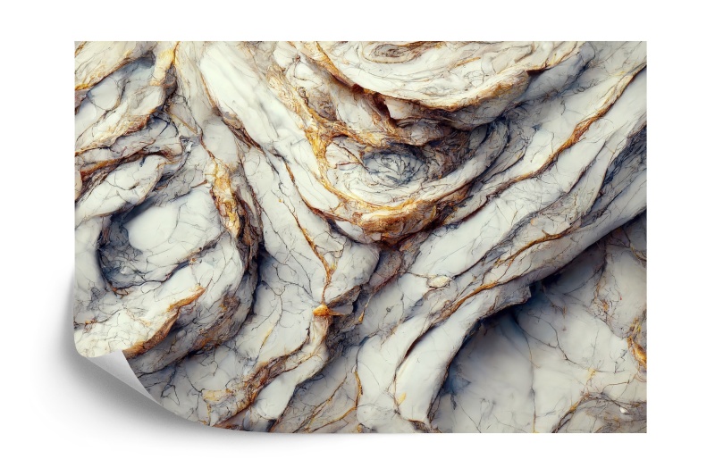 Fototapet - Luxurious Gray Gold Marble Texture