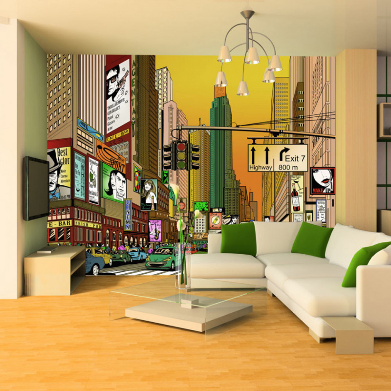 Fototapet - Vibrant city - NY