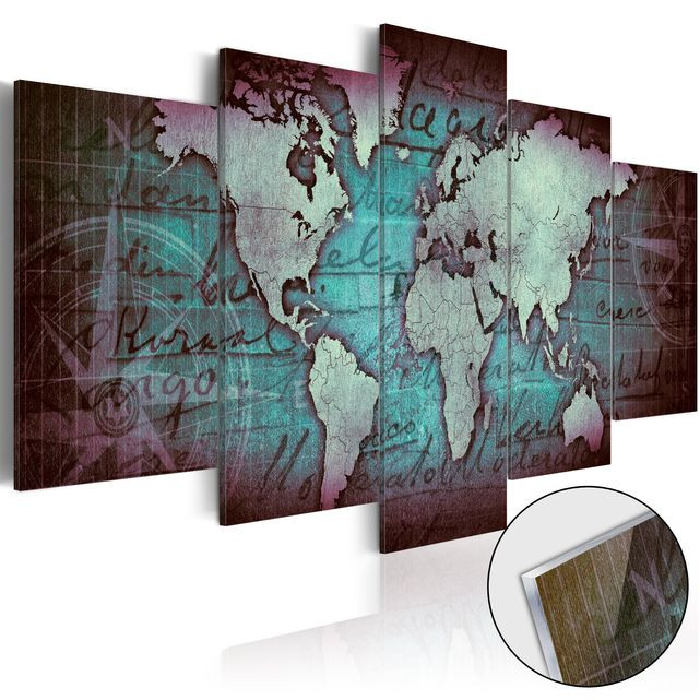 Imagine pe sticlă acrilică - Acrylic prints – Bronze map II