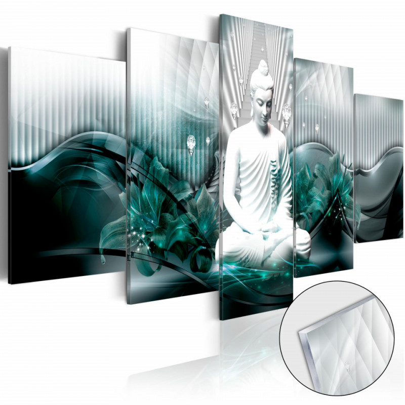 Imagine pe sticlă acrilică - Azure Meditation [Glass]