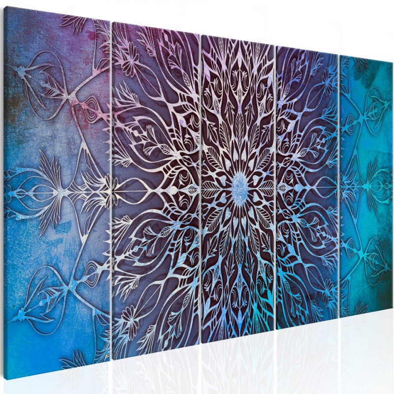 Tablou - Center (5 Parts) Narrow Blue