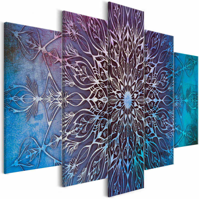 Tablou - Center (5 Parts) Wide Blue