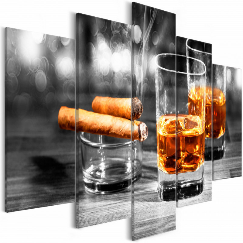 Tablou - Cigars and Whiskey (5 Parts) Wide