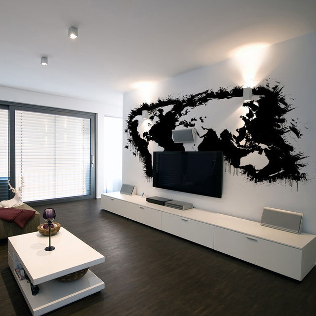 Fototapet - White continents, black oceans...
