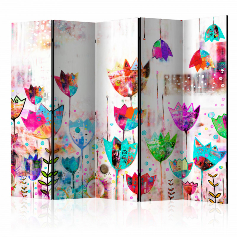 Paravan - Colorful tulips II [Room Dividers]