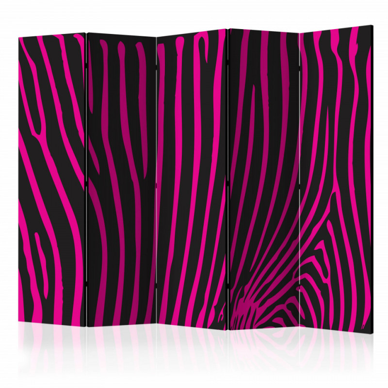 Paravan - Zebra pattern (violet) II [Room Dividers]