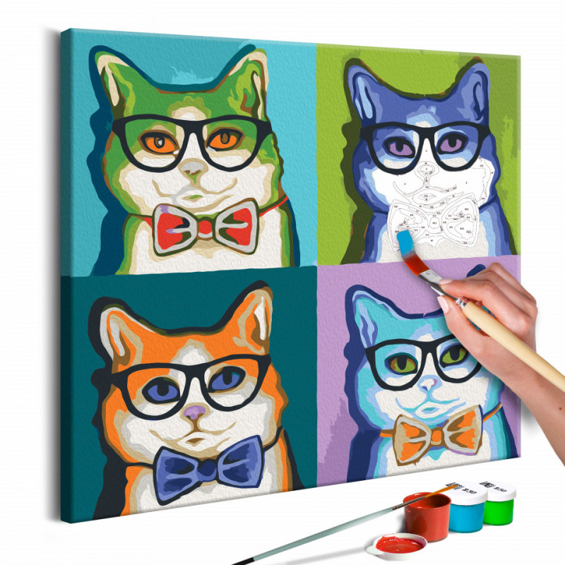 Pictura pe numere - Cats With Glasses