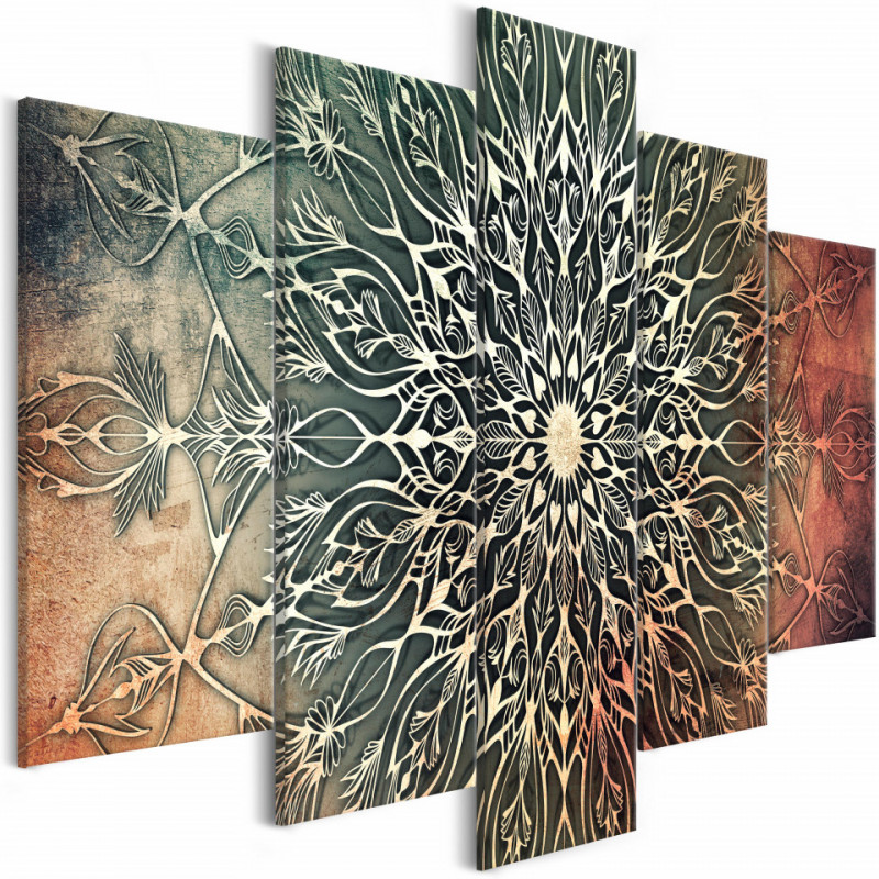 Tablou - Center (5 Parts) Wide Green