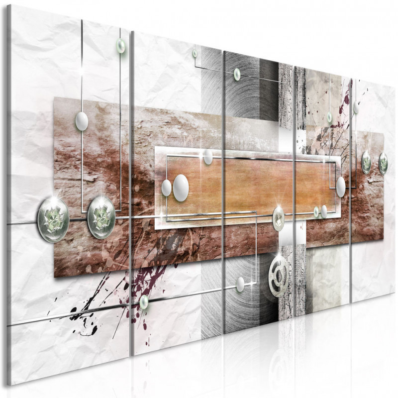 Tablou - Mysterious Mechanism (5 Parts) Narrow Brown
