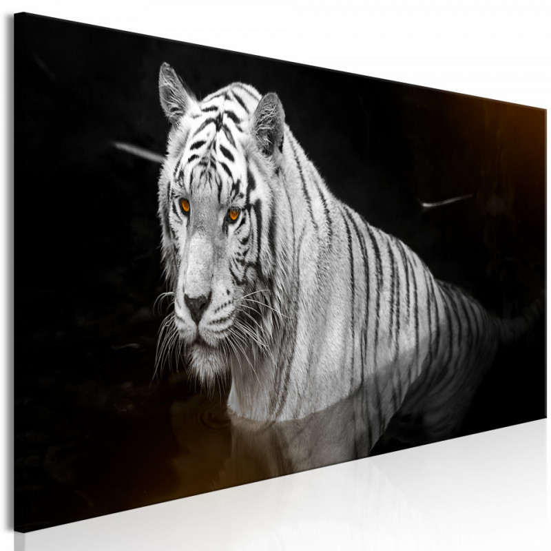 Tablou - Shining Tiger (1 Part) Orange Narrow