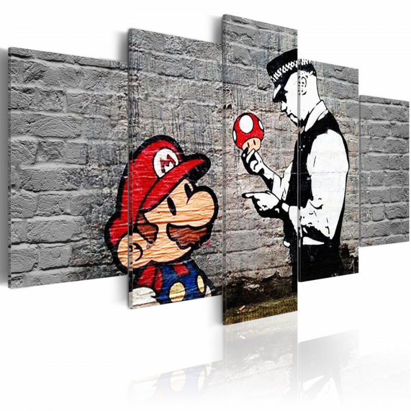 Tablou - Super Mario Mushroom Cop (Banksy)