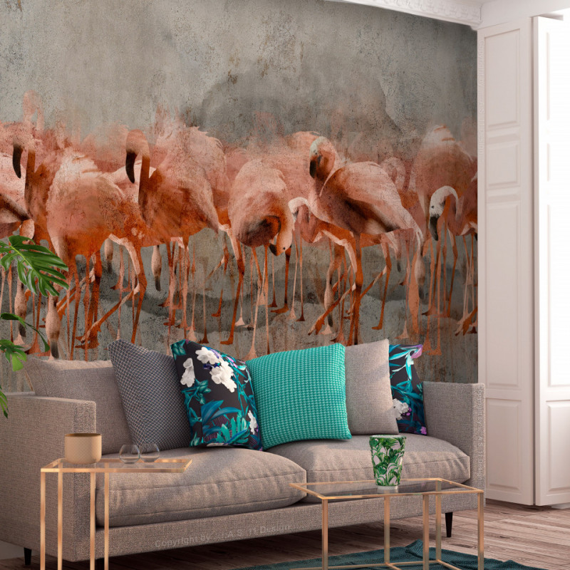 Fototapet - Flamingo Lake