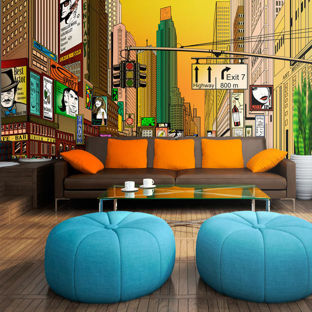 Fototapet - Vibrant city - NY