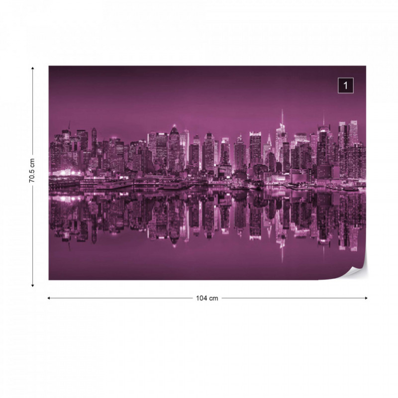 New York – Reflexie în Apă, Violet - Img 1