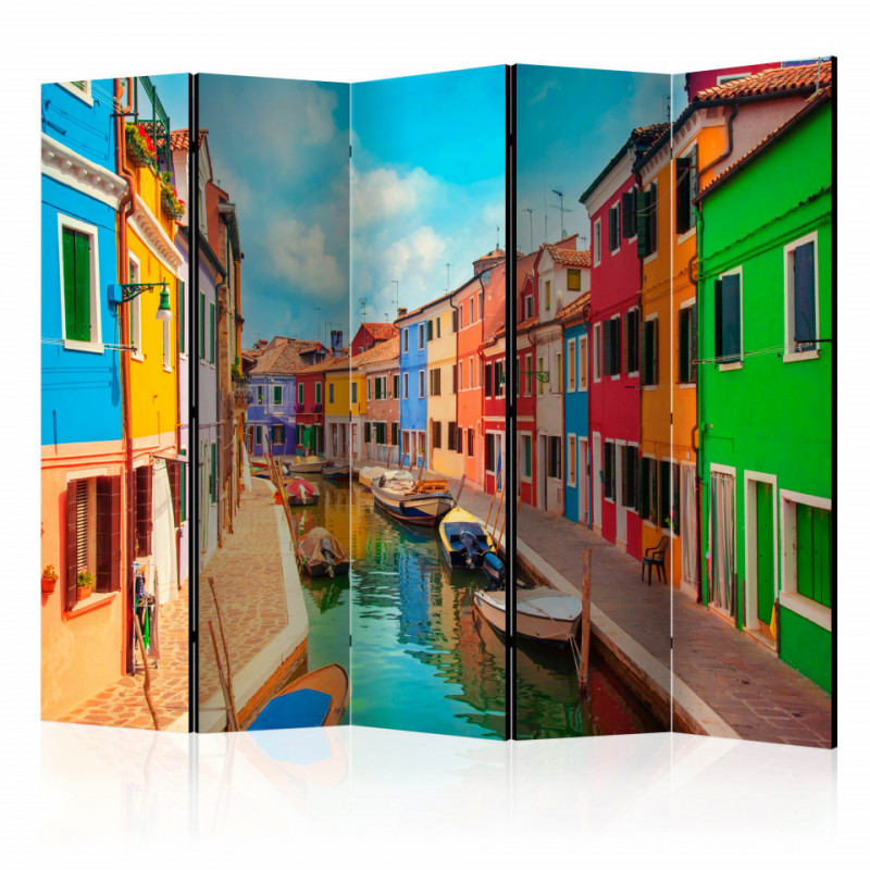 Paravan - Colorful Canal in Burano II [Room Dividers]