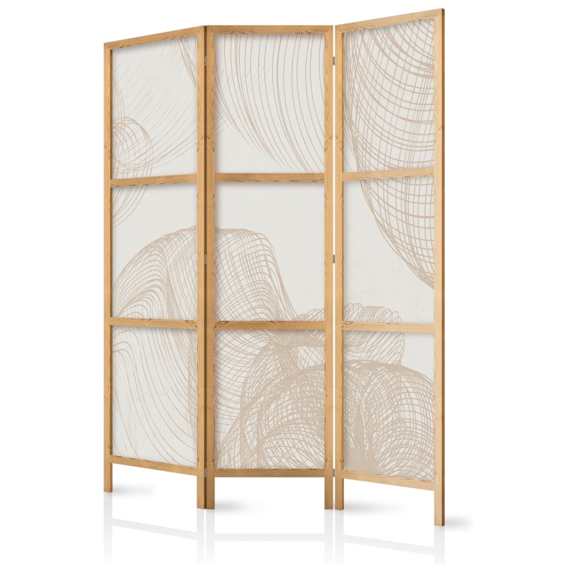 Paravan japonez - Beige shapes on a light background