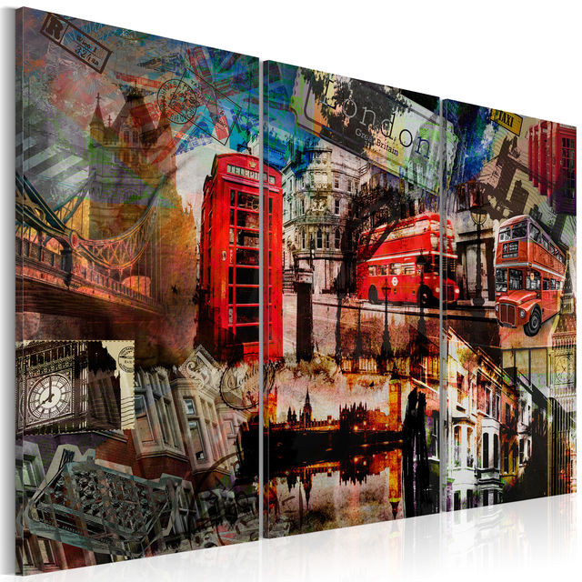 Tablou - London collage - triptych