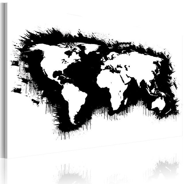 Tablou - Monochromatic map of the World