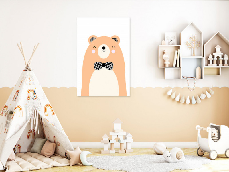 Tablou - Teddy Bear in Bow Tie (1 Part) Vertical