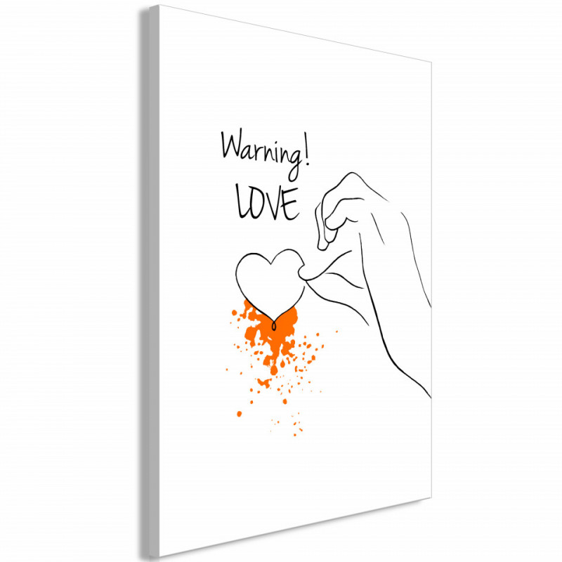 Tablou - Warning! Love (1 Part) Vertical