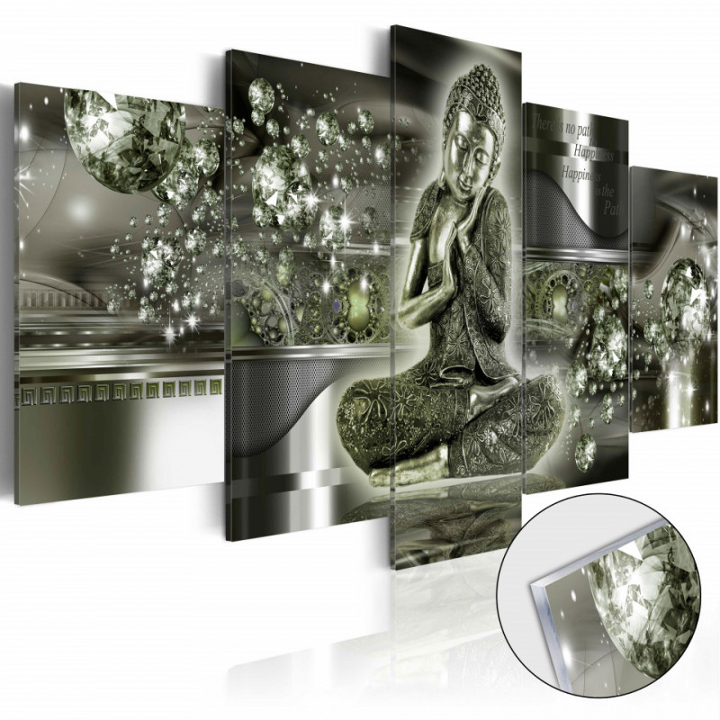Imagine pe sticlă acrilică - Emerald Buddha [Glass]