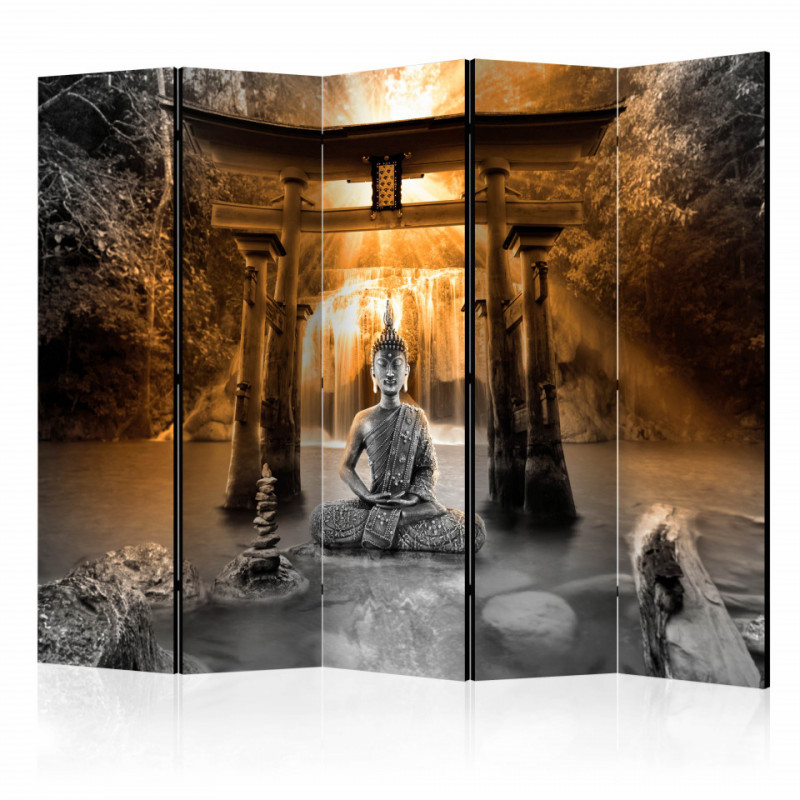 Paravan - Buddha Smile (Orange) II [Room Dividers]