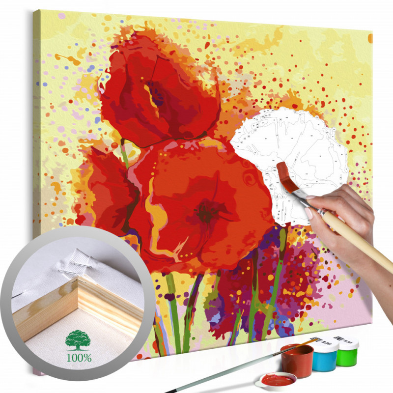 Pictura pe numere - Poppies (modern)