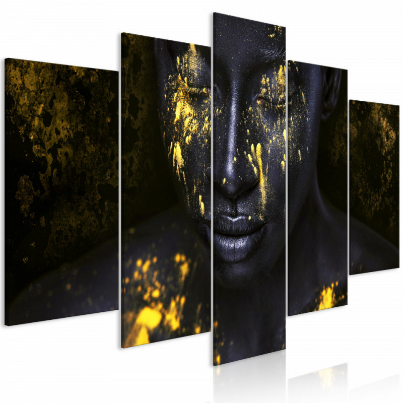 Tablou - Bathed in Gold (5 Parts) Wide