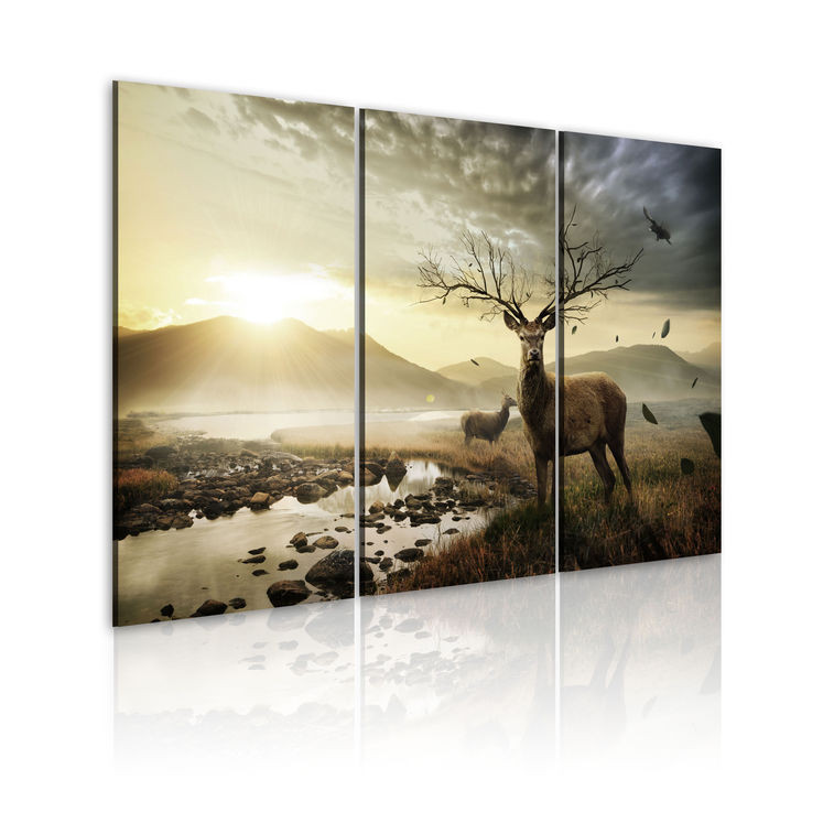 Tablou - Deer with a tree-like antlers