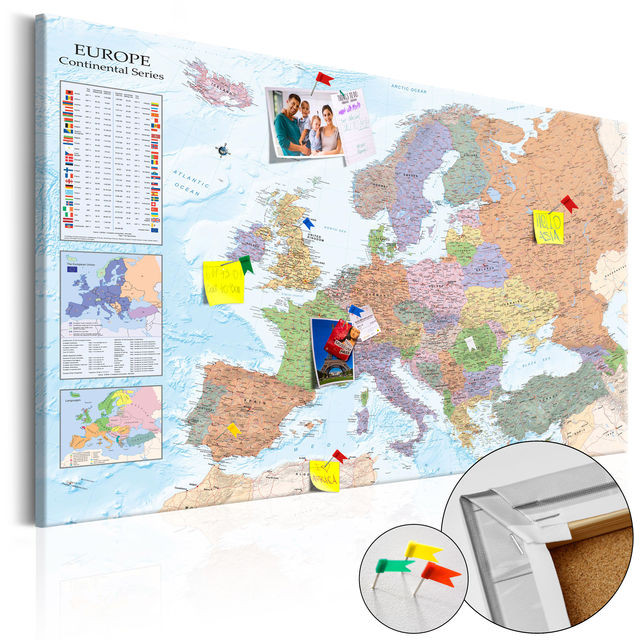 Tablou din plută - World Maps: Europe [Cork Map]