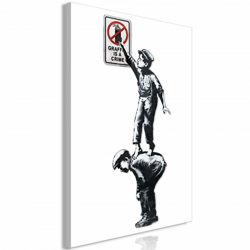 Tablou - Graffiti Is a Crime (1 Part) Vertical