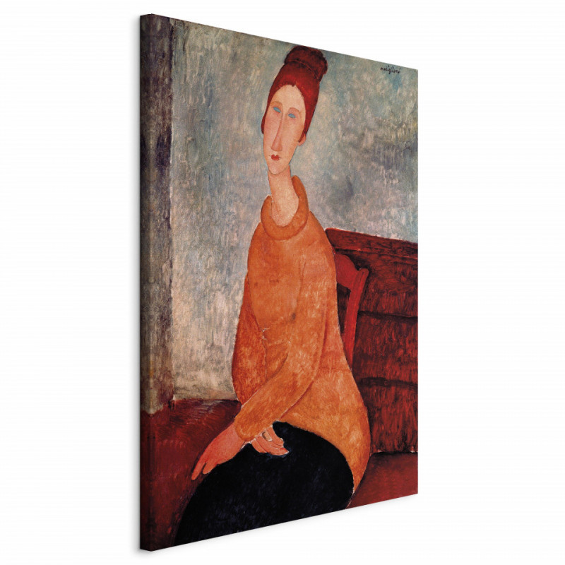Tablou - Jeanne Hebuterne in a Yellow Sweater
