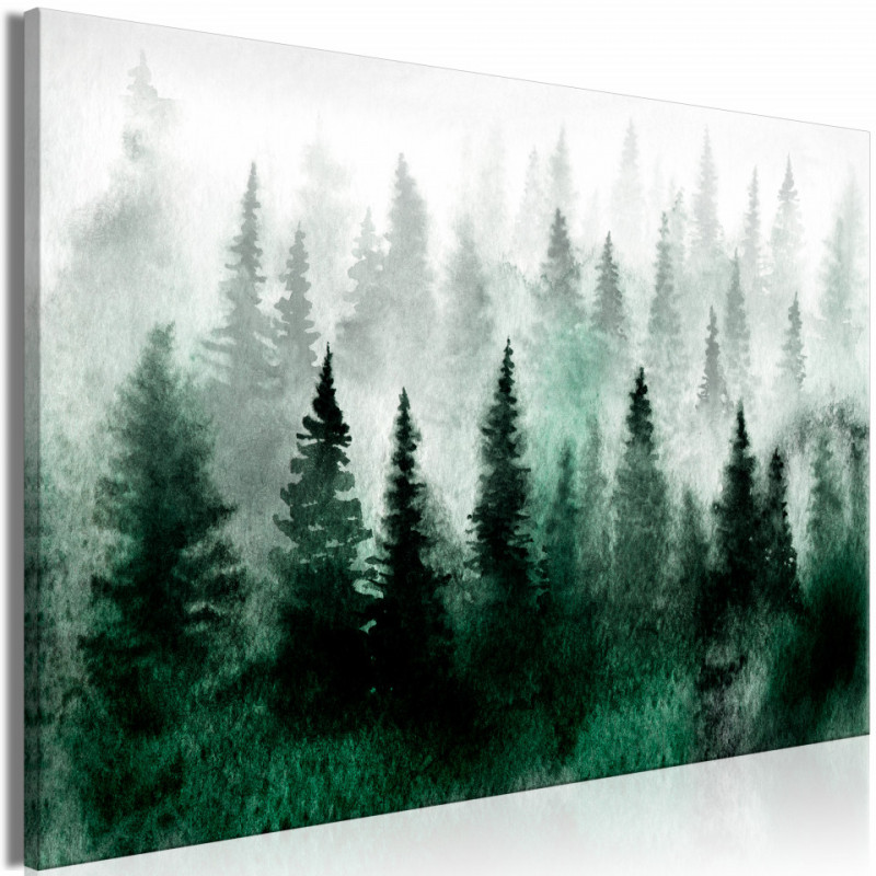 Tablou - Scandinavian Foggy Forest (1 Part) Wide